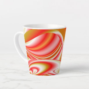 Caneca De Café Latte Amor e Abstrato 3D Rainbowart Dourado