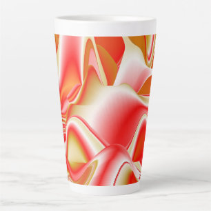 Caneca De Café Latte Amor e Abstrato 3D Rainbowart Dourado