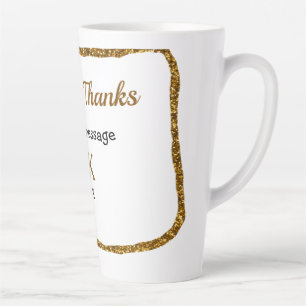 Caneca De Café Latte Amor e agradecimento adicionam nome do casal preto