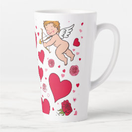 Caneca De Café Latte Amor e Romance - Especial do Dia do Namorados