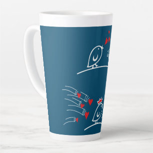 Caneca De Café Latte AMOR ECHO - Cômica Birds Tweetlercools 2
