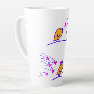 Caneca De Café Latte AMOR ECHO - Pássaros Cômicos Tweetlercools 3