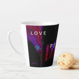 Caneca De Café Latte amor esperança paz Latte Mug