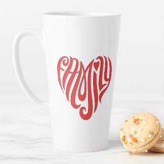 Caneca De Café Latte Amor Familiar