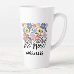 Caneca De Café Latte Amor Mais Preocupante Menos Floral