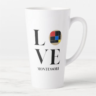 Caneca De Café Latte Amor | Montessori | Cubo Trinomial