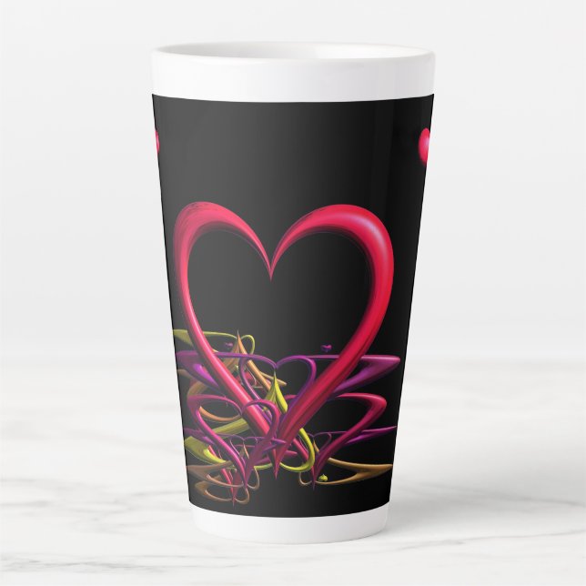 Caneca De Café Latte Amor na Escuridão Latte Mug (Frente)