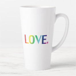 Caneca De Café Latte Amor, orgulho lgbt lgbtq gay quedas cores do arco-