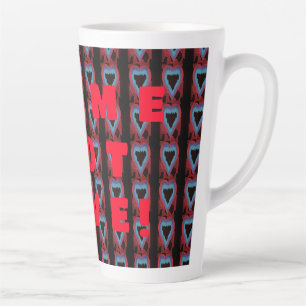 Caneca De Café Latte Amor paixão arte quente design vermelho nu azul