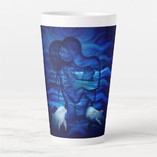 Caneca De Café Latte Amor, Passion act - par com Dolphin pair