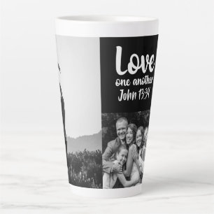 Caneca De Café Latte Amor Um Ao Outro John 13:34 Latte Mug Personalizad