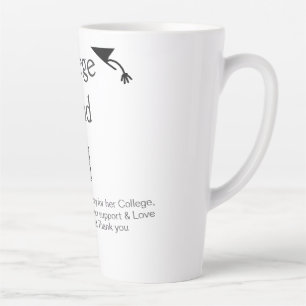 Caneca De Café Latte Análise de fundo da faculdade QR adicionar detalhe