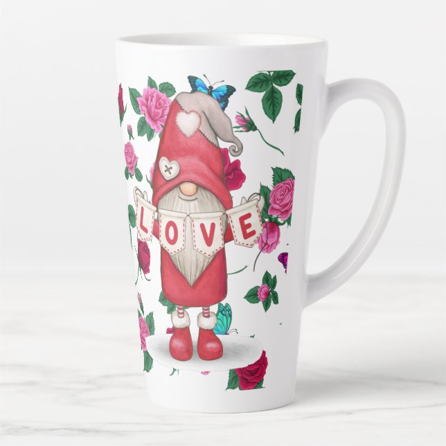 Caneca De Café Latte Anão de Jardim do Amor (Direita)