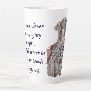 Caneca De Café Latte Anatomia Humana Vintage Garganta, Pescoço, Peito, 