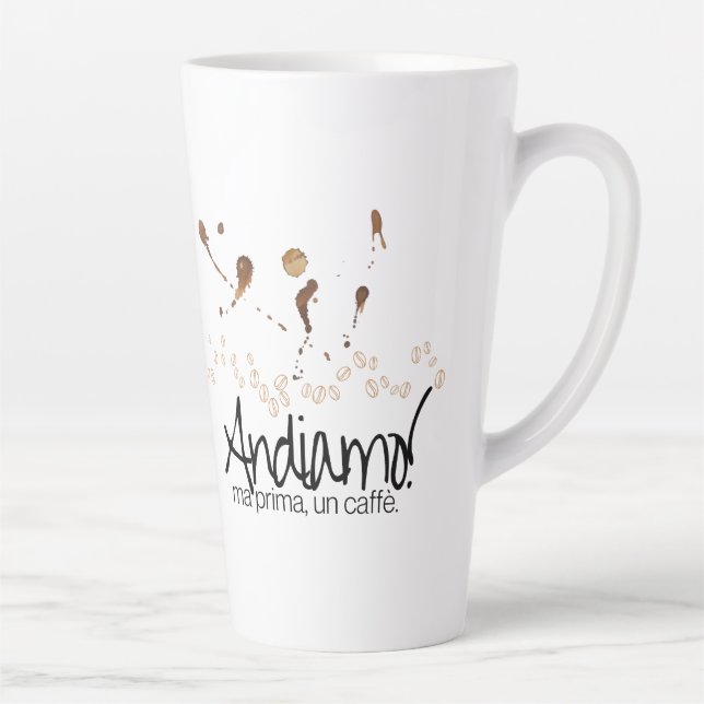 Caneca De Café Latte Andiamo! Mãe Prima, Un Caffè (Direita)