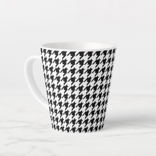 Caneca De Café Latte Anel preto e branco