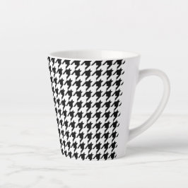 Caneca De Café Latte Anel preto e branco