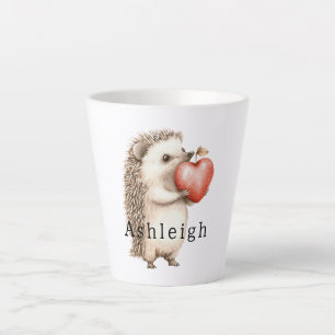 Caneca De Café Latte Animal Coração deouriço Fofo