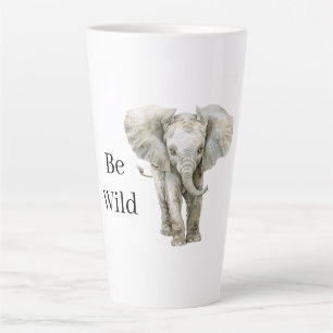 Caneca De Café Latte Animal de Safari de Elefante
