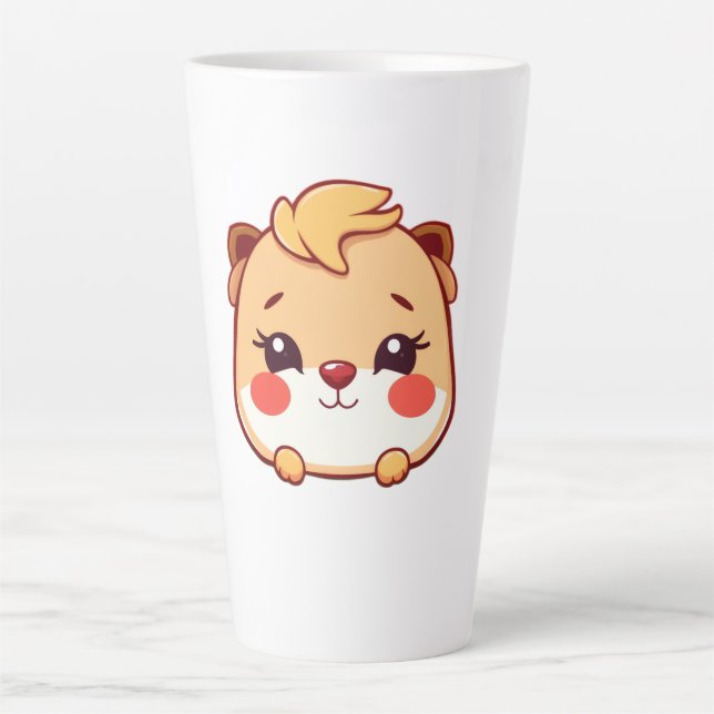 Caneca De Café Latte Animal fofo (Frente)