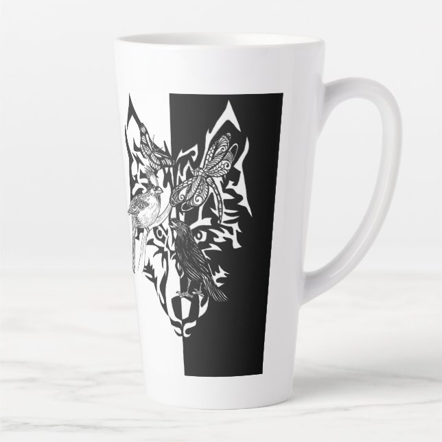 Caneca De Café Latte Animal Guides 6" Tall (Direita)