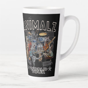Caneca De Café Latte Animalz Banda World Tour