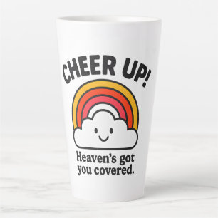 Caneca De Café Latte Anime-se, o Céu Cuida de Você – Caneca de Latte Fo
