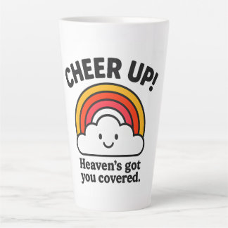 Caneca De Café Latte Anime-se, o Céu Cuida de Você – Caneca de Latte Fo