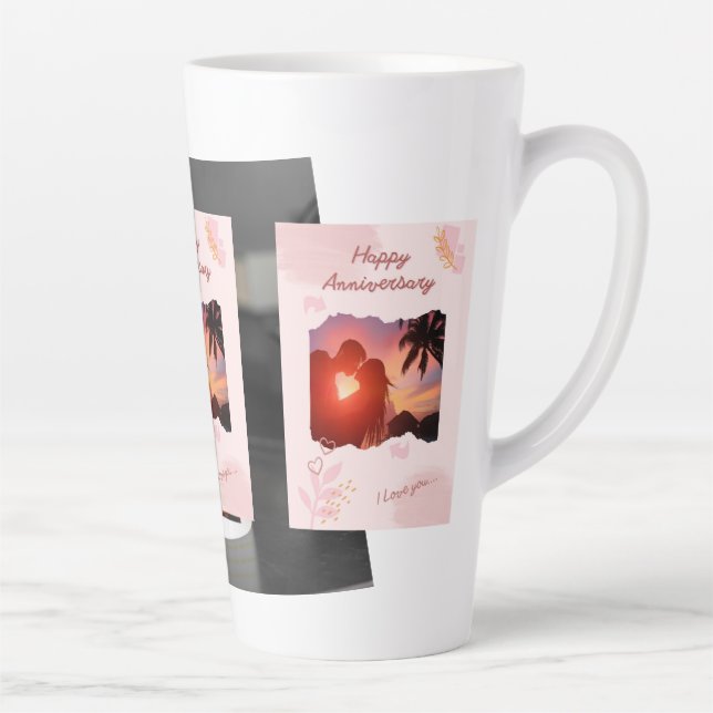 Caneca De Café Latte Aniversário de Casamento Para vocês (Direita)