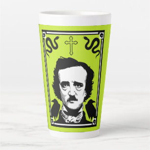 Caneca De Café Latte Aniversário de Edgar Allan Poe 19 de janeiro