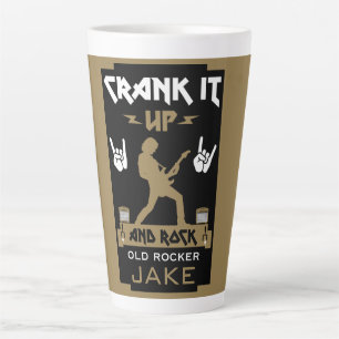 Caneca De Café Latte Aniversário dos Rockers de 60 anos
