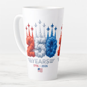 Caneca De Café Latte Aniversário Patriótico de 250 Anos