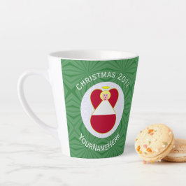 Caneca De Café Latte Anjo da Bandeira Austríaca Natal Personalizado