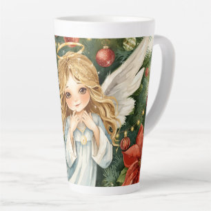 Caneca De Café Latte Anjo de Natal