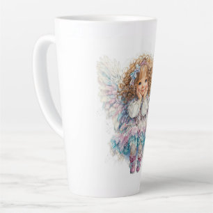 Caneca De Café Latte Anjo Fofo