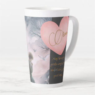 Caneca De Café Latte Anjo Guardião e orações infantis juntas