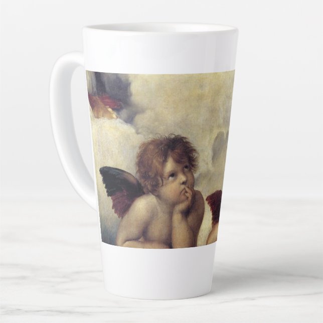 Caneca De Café Latte Anjos de Rafael (Ângulo esquerdo)