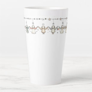Caneca De Café Latte Anjos em Harmonia