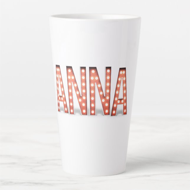 Caneca De Café Latte Anna Marquee Lights (Frente)