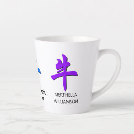 Caneca De Café Latte Ano Novo Chinês Personalizado do OX