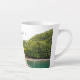 Caneca De Café Latte Anse Noire (Black sand beach), Martinique travel