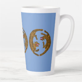 Caneca De Café Latte Antigos Tigres Folk Japoneses
