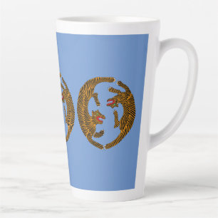 Caneca De Café Latte Antigos Tigres Folk Japoneses
