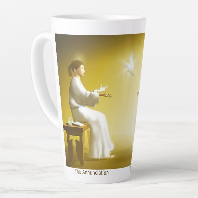 Caneca De Café Latte Anunciação (Ângulo esquerdo)