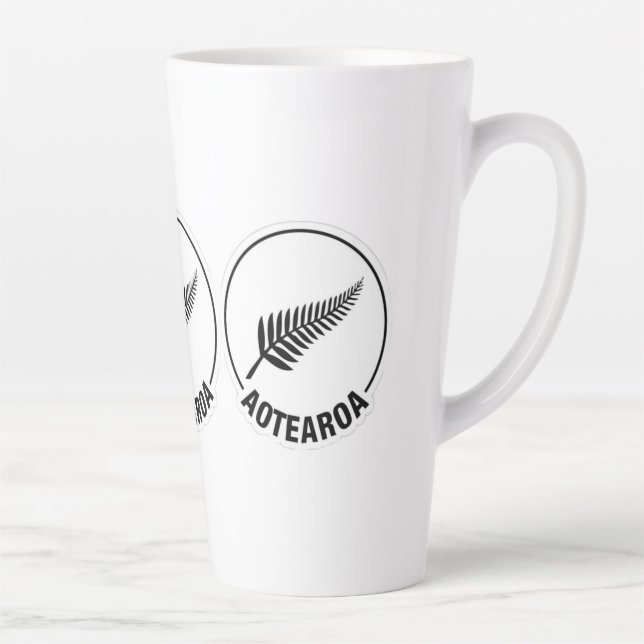 Caneca De Café Latte Aotearoa Nova Zelândia Latte Mug (Direita)