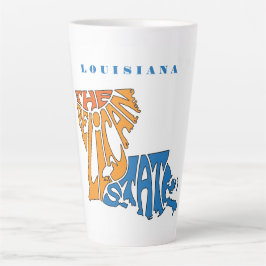 Caneca De Café Latte Apelido Louisiana Word Art