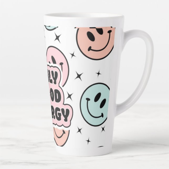 Caneca De Café Latte Apenas boa energia (Direita)