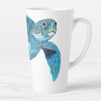 Caneca De Café Latte Apenas Chilling Turtle Latte Mug