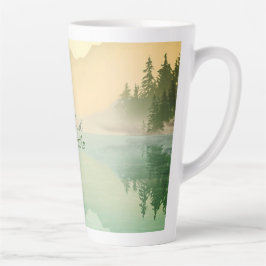Caneca De Café Latte Apenas Respire a floresta de montanha Dourada Cof 