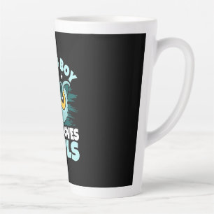 Caneca De Café Latte Apenas Um Menino Que Ama Corujas